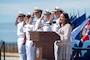 Capt. Christopher E. Wear salutes Capt. Stephen M. Healey as Healey assumes command of Naval Special Warfare Group (NSWG) 11 during a ceremony presided over by Rear Adm. Milton J. Sands III, commander, Naval Special Warfare Command. NSWG-11, a component of U.S. Naval Special Warfare Command, is composed of Navy Reserve SEAL and SWCC units.