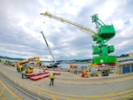 First of 2 new portal cranes arrives to support PSNS & IMF operations