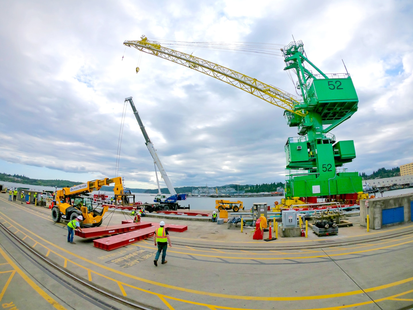 First of 2 new portal cranes arrives to support PSNS & IMF operations