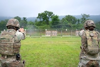 More than 30 Pennsylvania National Guard Soldiers and Airmen competed with rifles and pistols in multiple courses of fire during The Adjutant General’s (TAG) Combined Arms Match July 25-27, 2025, at Fort Indiantown Gap, Pennsylvania. The Guardsmen competed at a variety of individual and team events, including the combat rifle and pistol individual events and the team Gen. George Patton combat pistol match. (U.S. Air National Guard photo by Airman 1st Class Matthew Bergh)