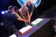 Vice Adm. Johnny R. Wolfe, Jr participated in a celebratory event at NewLife Training Center on 16 July, in honor of the 70th anniversary of Strategic Systems Programs. As a part of the SSP team, Strategic Weapons Facility Pacific provides dedication to assembling, maintaining, and storing Trident II D5 Missiles and deploying them on fleet ballistic missile submarines. We are devoted to serving our nation by providing safe, secure, credible, and affordable sea-based missile systems. The ceremony is one of several events leading up to SSP’s anniversary on November 17, 2025, intended to highlight the vast network of people and expertise required to ensure SSP’s no-fail mission. Since SSP was stood up in 1955, it has retained the cradle-to-grave responsibility for the submarine-launched ballistic missile (SLBM) strategic weapon system. Today, that system is the Trident II D5LE deployed on Ohio-class SSBNs for strategic patrol, supporting the U.S. Navy’s role in maintaining peace through strength. SSP is also modernizing the Navy’s SWS for the future Columbia-class SSBNs and is pioneering advanced regional strike capabilities with SLCM-N and the non-nuclear CPS programs to enhance our nation’s maritime dominance. This year’s celebration coincides with the 250th birthday of the U.S. Navy on Oct. 13. For 250 years, America’s Navy has promoted prosperity and security, deterred aggression, and protected the American way of life.

(U.S. Navy photo by Cody Brown/Released)