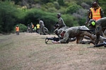 Soldiers from the D.C. National Guard, Barbados Defence Force Reserves, Jamaica Defence Force, and Jamaica National Reserve hone marksmanship skills at Twickenham Park Range in St. Catherine, Jamaica on July 17, 2025. As part of the Caribbean Regional Training Camp, activities included zeroing, firing from different positions, march-and-shoot practice, and a march-and-shoot competition. The District of Columbia National Guard's (DCNG) partnership with Jamaica, facilitated by the U.S. National Guard Bureau's State Partnership Program (SPP), promotes security cooperation through military engagements and interagency collaboration.