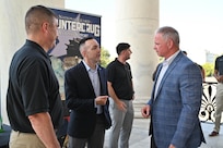 Counterdrug service members engaged congressional leaders and staff during the National Guard Counterdrug Program Open House at the Longworth House Office Building, Washington, D.C., July 24, 2025. Hosted by the National Guard Association of the United States, the event highlighted 36 years of impact supporting law enforcement and drug prevention efforts. Attendees included Maj. Gen. Gary Keefe, Adjutant General of the Massachusetts National Guard and Co-Chair of the General Officer Advisory Council; Maj. Gen. John C. Andonie, commanding general of the D.C. National Guard; and Brig. Gen. Richard Cipro, Assistant Adjutant General of the Massachusetts Army National Guard. Interactive stations showcased the program’s five mission sets—criminal analysts, drug demand reduction outreach, ground reconnaissance, aviation reconnaissance, and counterdrug schools—offering hands-on insight into the National Guard’s whole-of-government approach.