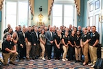 Counterdrug service members engaged congressional leaders and staff during the National Guard Counterdrug Program Open House at the Longworth House Office Building, Washington, D.C., July 24, 2025. Hosted by the National Guard Association of the United States, the event highlighted 36 years of impact supporting law enforcement and drug prevention efforts. Attendees included Maj. Gen. Gary Keefe, Adjutant General of the Massachusetts National Guard and Co-Chair of the General Officer Advisory Council; Maj. Gen. John C. Andonie, commanding general of the D.C. National Guard; and Brig. Gen. Richard Cipro, Assistant Adjutant General of the Massachusetts Army National Guard. Interactive stations showcased the program’s five mission sets—criminal analysts, drug demand reduction outreach, ground reconnaissance, aviation reconnaissance, and counterdrug schools—offering hands-on insight into the National Guard’s whole-of-government approach.