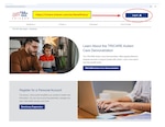 Screen capture of the TRICARE website