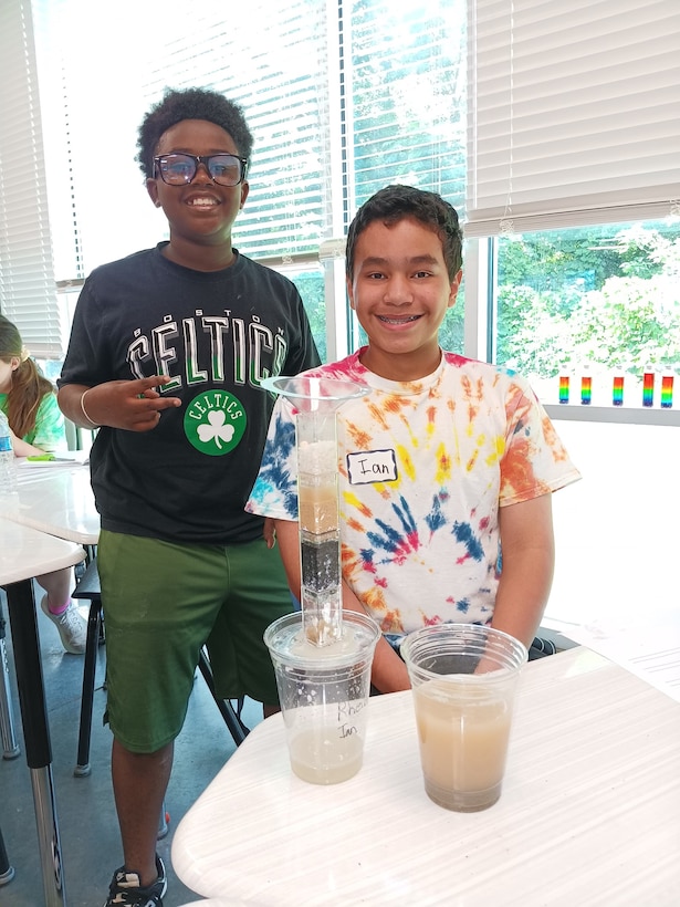 High school students participate in STEM activities to learn more about forensic science and biology.