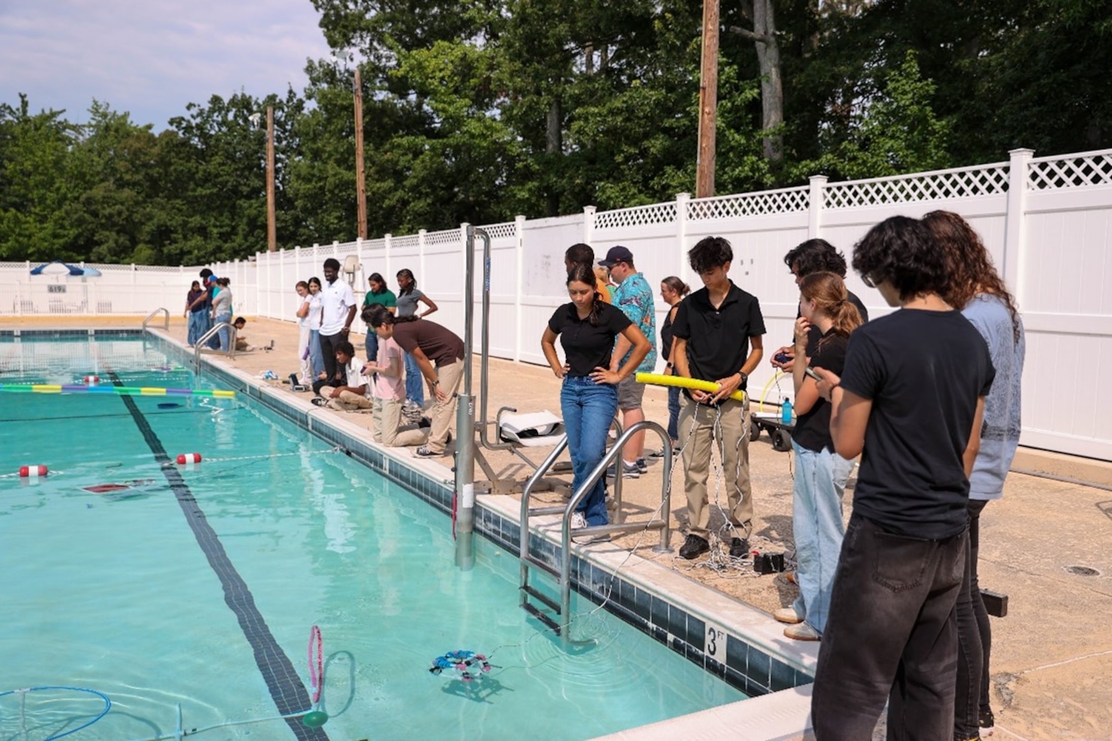 Naval Surface Warfare Center Indian Head Division’s (NSWC IHD) Naval Energetics Technology Apprenticeship Program (NETAP) students participate in the program’s underwater robotics competition, July 18 at Naval Support Facility Indian Head.