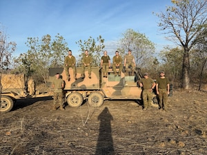 USAF and RAAF members pose for photo with Bandicoot system