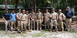 People pose for a group photo