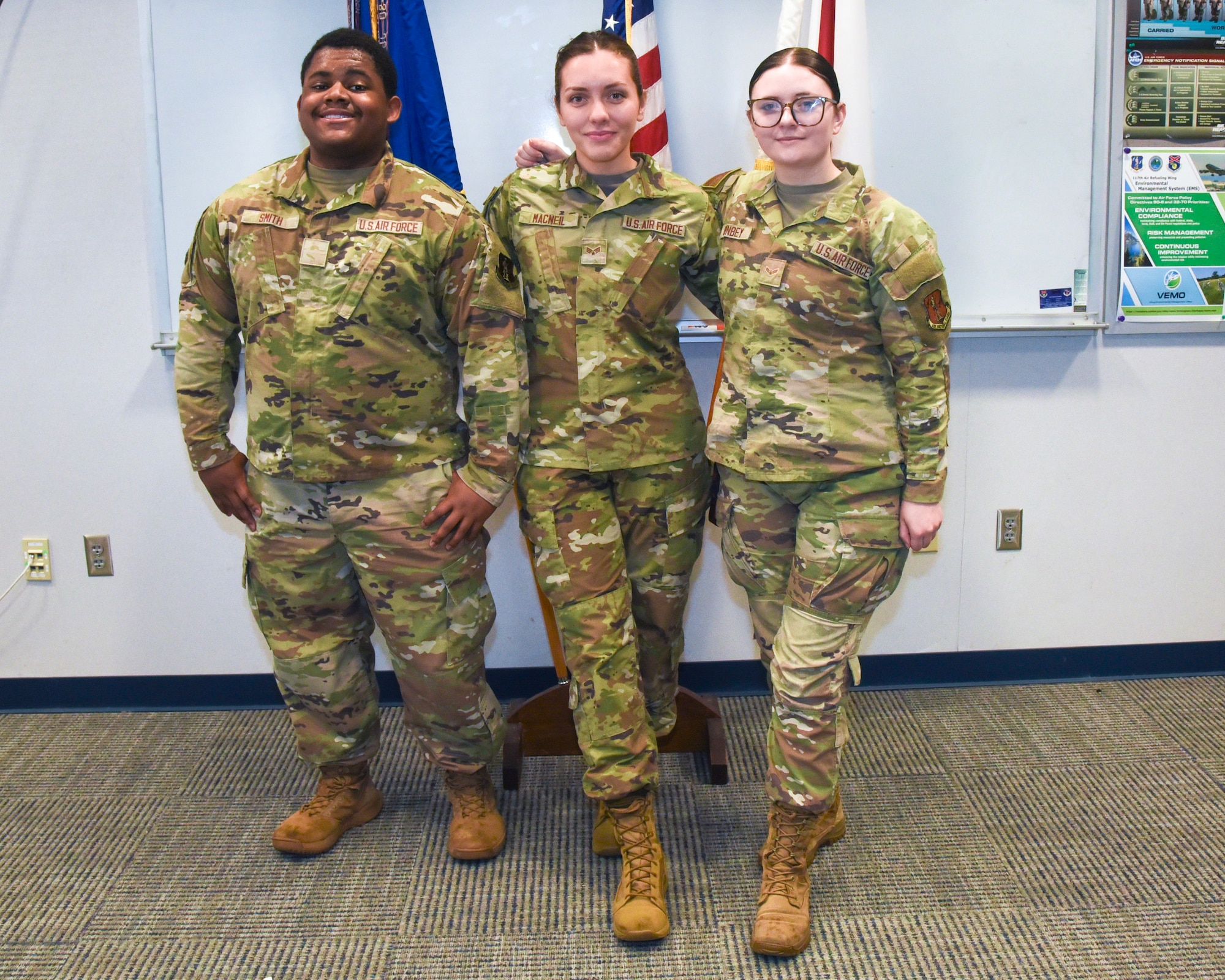 Bioenvironmental engineering airmen pose for a picture.