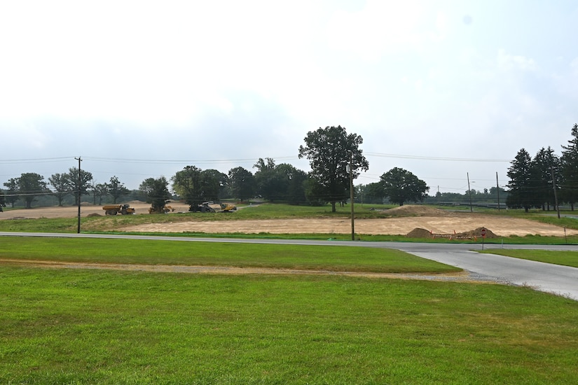 Initial construction began in mid-July on a new 21,170-square-foot multi-purpose facility at Fort Indiantown Gap, Pennsylvania. (Pennsylvania National Guard photo by Brad Rhen0