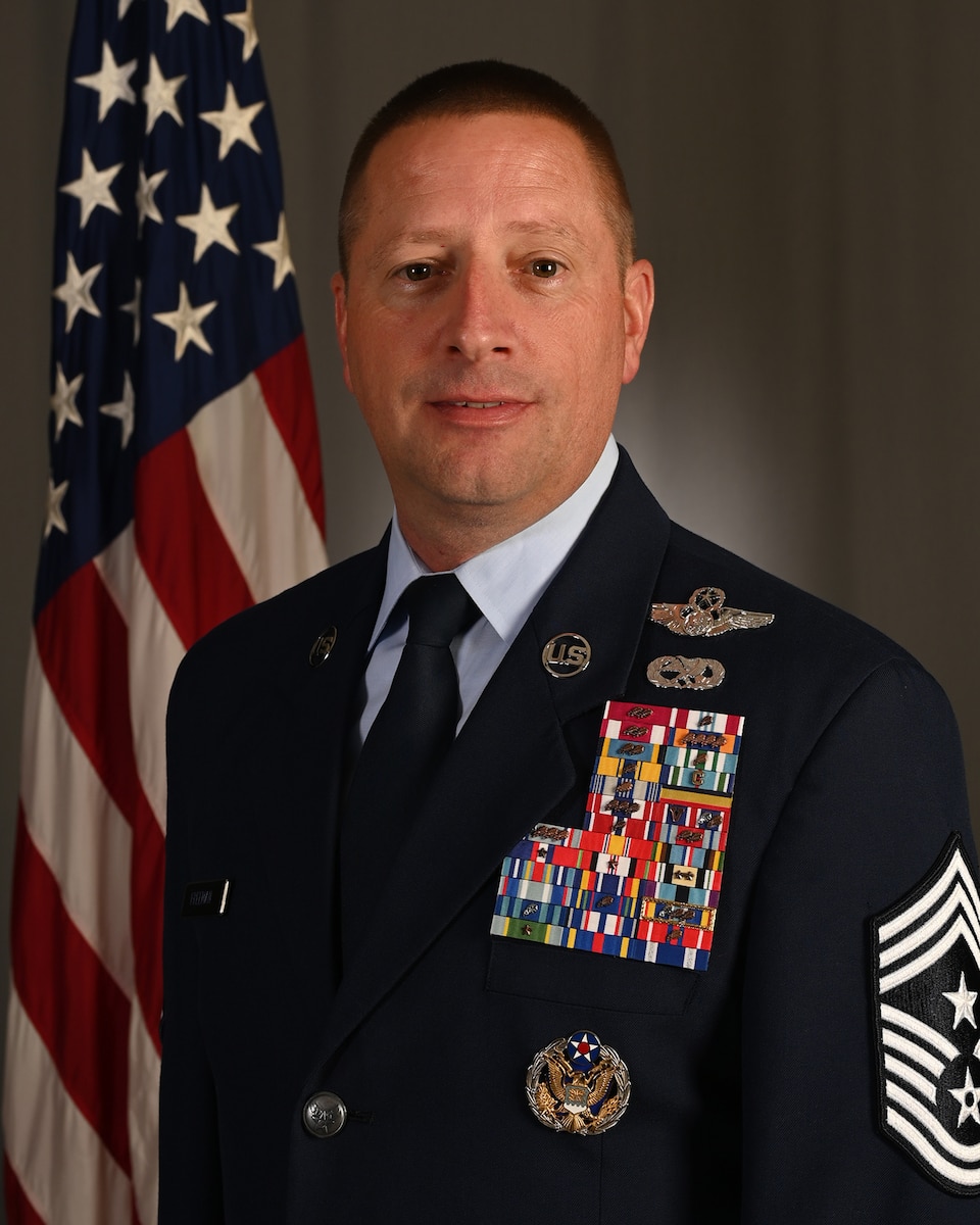 Biography image of CMSgt Courtney C. Freeman, Command Chief Master Sergeant at Air Force Special Operations Command, Hurlburt Field, FL.