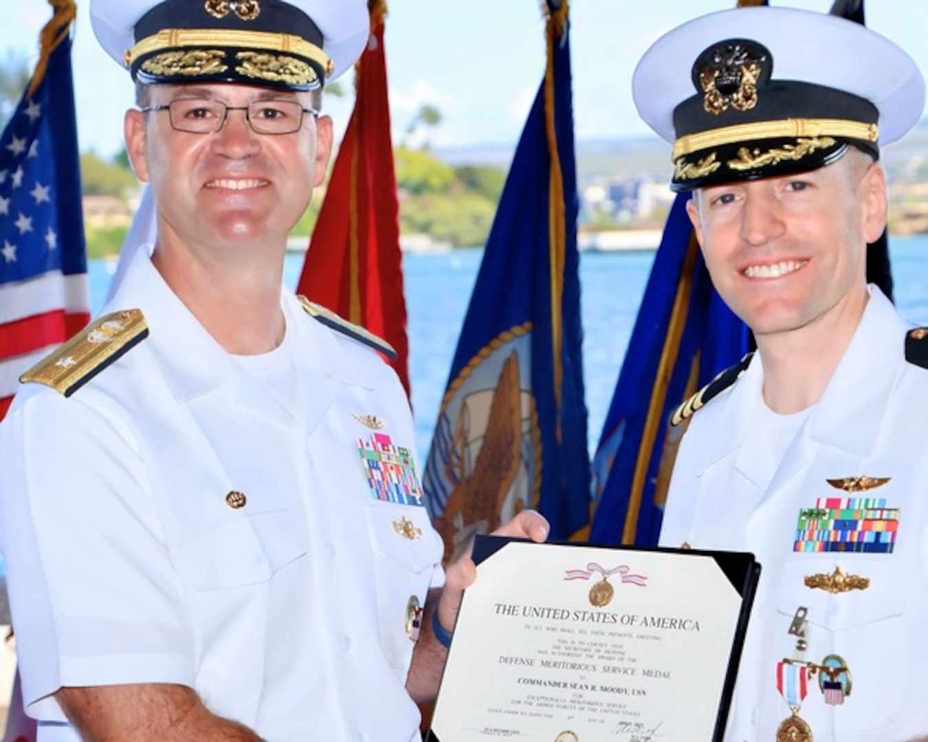 Navy Officers take part in Change of Command Ceremony June 9 in Pearl Harbor, Hawaii.