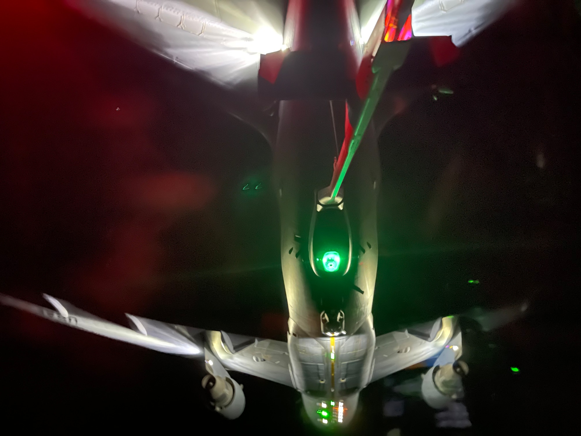 A 22nd Air Refueling Wing pilot flies a KC-46A Pegasus from McConnell Air Force Base, Kansas, that is participating in a Maximum Endurance Flight around the globe called Project Magellan June 29, 2024. Magellan was the world’s first nonstop, KC-46 westbound circumnavigation endurance flight that took off from McConnell June 29 and landed again July 1. (Courtesy Photo)