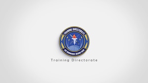 A graphic showing the logo for AFLCMC's Training Directorate.