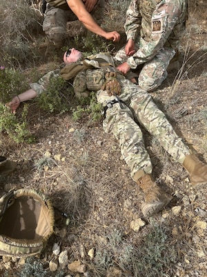 250509-N-TY711-3784 LIMASSOL, Cyprus (May 9, 2025) U.S. Navy corpsmen assigned to U.S. Navy Medicine Readiness and Training Command (NMRTC) Rota and NMRTC Sigonella conduct Tactical Combat Casualty Care (TCCC) Combat Lifesaver (CLS) training for Cypriot military personnel in Limassol, Cyprus, May 5–9, 2025. The course combined classroom instruction with hands-on simulation to enhance battlefield trauma response and allied interoperability. (U.S. Navy courtesy photo)