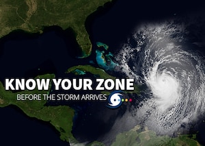 Know your Zone! Are you hurricane-ready? Knowing your evacuation zone is crucial for hurricane preparedness, as these zones (A–E) mark flood-prone, low-lying areas, mobile homes, or unsafe structures most likely to evacuate during a storm, with Zone A being the most vulnerable and Zone E the least. Visit https://www.floridadisaster.org/knowyourzone/ to look up your address and find your zone, ensuring you’re ready for evacuation orders from local officials. If your zone isn’t ordered to evacuate, consider sheltering in place, but confirm your home can withstand strong winds and heavy rain. Check your zone today using Florida’s Know Your Zone Map, stay prepared, and follow local guidance for a safe hurricane season! (Courtesy graphic)