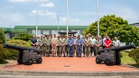 SASEBO, Japan (May 14, 2025) – U.S. Navy participants and observers from the Japan Maritime Self-Defense Force meet during the Integrated Battle Problem 25.5 pre-sail conference at the Commander, Fleet Activities Sasebo headquarters building, in Sasebo, Japan, May 14, 2025.  Exercises, such as Integrated Battle Problem, allow the Navy to demonstrate unmanned system operations in relevant experiment scenarios in order to meet service level objectives and operationalize unmanned systems and capabilities to maintain a secure and prosperous Indo-Pacific region. U.S. 7th Fleet, the U.S. Navy’s largest forward-deployed numbered fleet,routinely interacts and operates with allies and partners in preserving a free and open Indo-Pacific region. (U.S. Navy photo by Mass Communication Specialist 1st Class W. Chase Stephens)