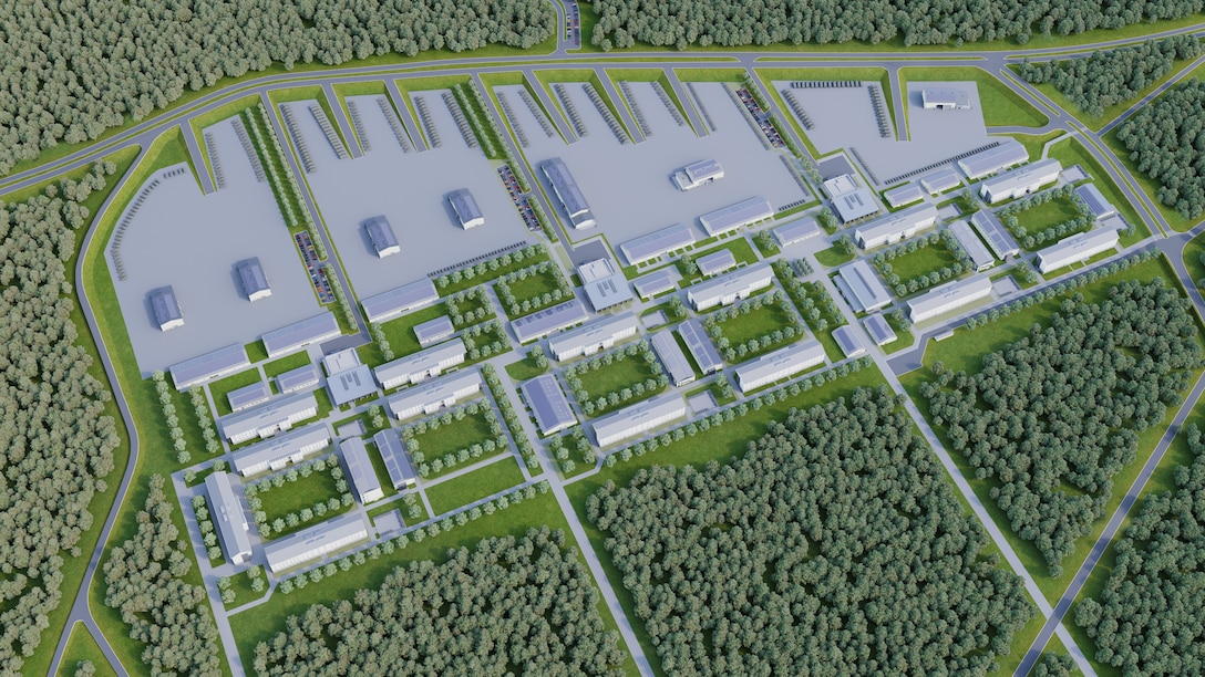computer generated aerial image of what the ORTC campus will look like when finished.