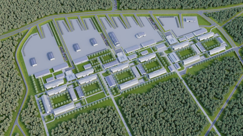 computer generated aerial image of what the ORTC campus will look like when finished.