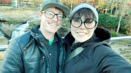 Army Spc. Syd Cavanagh and his girlfriend in South Carolina, November 2024.