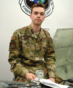 Staff Sgt. Ian Kimmel, 445th Maintenance Squadron fabrication flight aircraft structural maintenance craftsman, is the 445th Airlift Wing June 2025 Spotlight Performer.