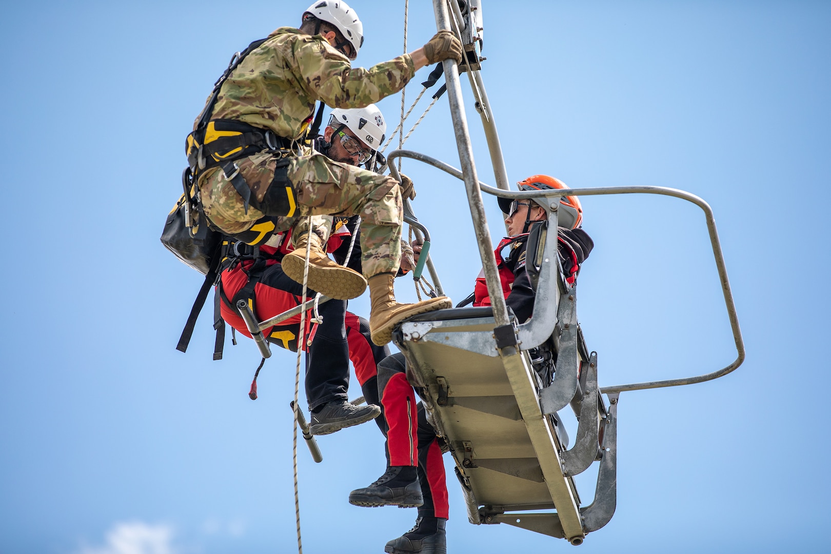 U.S. Army Soldiers assigned to Regional Command-East of the NATO-led Kosovo Force 34 mission joined together with members of the Kosovo Search and Rescue Association to conduct joint training at Arxhena Mountain Resort, Brod, Kosovo, May 2-5, 2025.