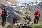 U.S. Army Soldiers assigned to Regional Command-East of the NATO-led Kosovo Force 34 mission joined together with members of the Kosovo Search and Rescue Association to conduct joint training at Arxhena Mountain Resort, Brod, Kosovo, May 2-5, 2025. This exchange of training is intended to increase the preparedness and cooperation between KFOR and local emergency first responder agencies.