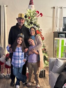 2025 Team Army member Capt. Carlos Rivera with his family on New Year’s Eve 2024.