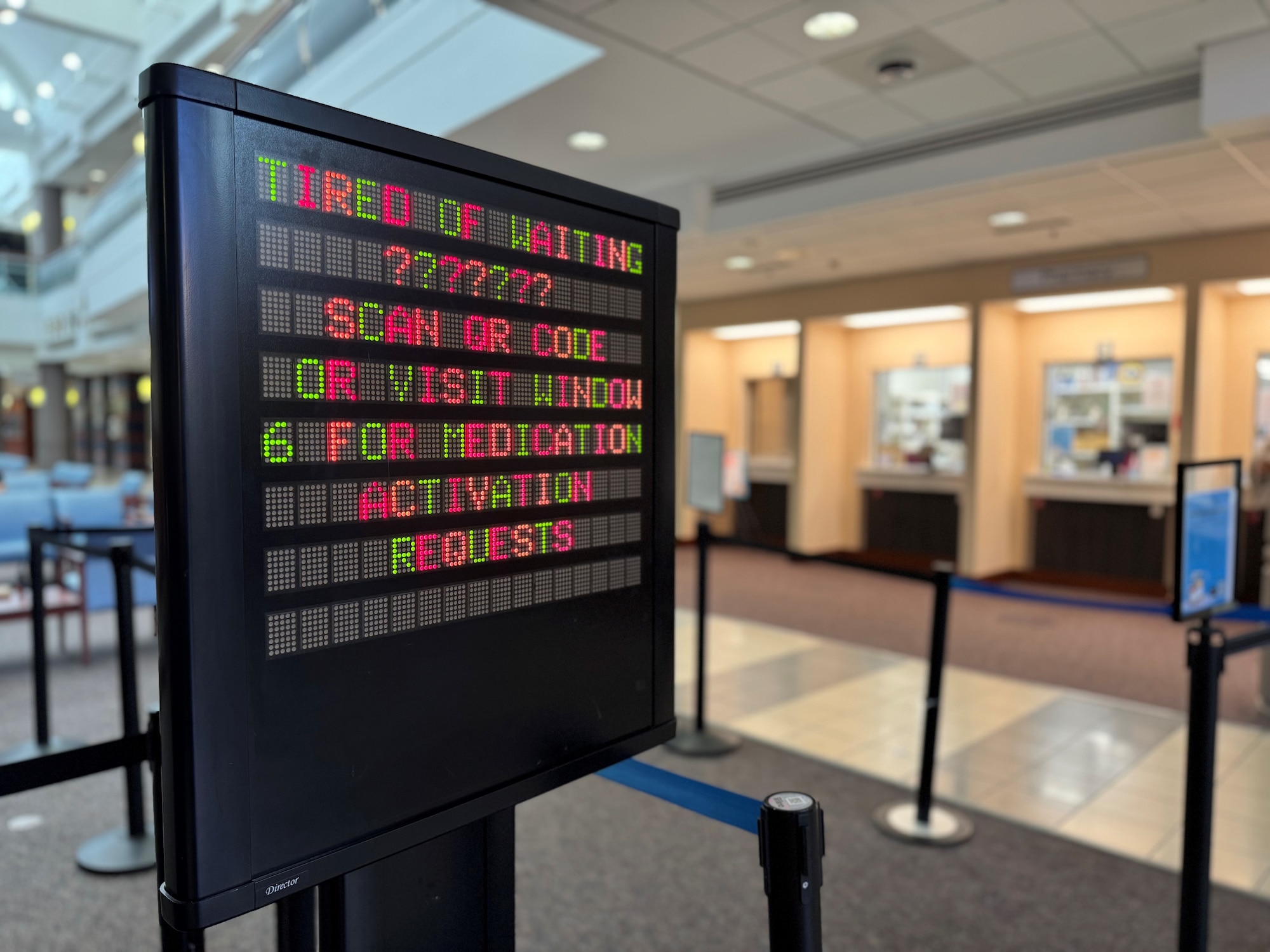 A sign directs patients to Window 6 for quick and easy medication activation at Joint Base McGuire-Dix-Lakehurst. With new text and drop-off options now available, the 87th Medical Group is cutting wait times and putting convenience first for service members and their families. (Courtesy Photo)