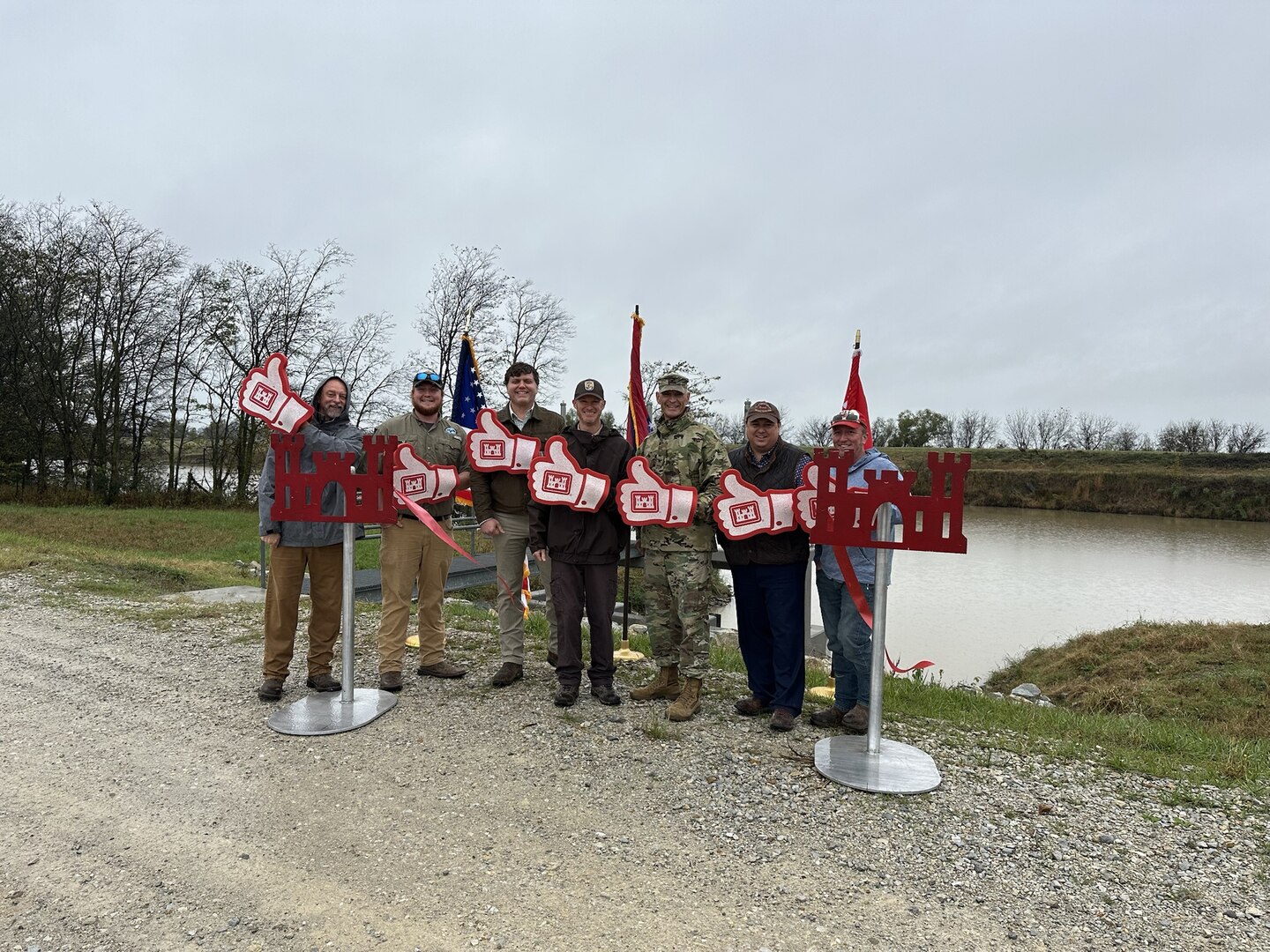 Project Manager Jairus Stroupe, P.E. and his outstanding Project Delivery Team delivered great value by successfully completing the $2.9M Mid-Lake Culvert Replacement Project located at Big Lake, Manilla, Arkansas. 

Memphis District Commander Col. Brian Sawser and Deputy Engineer for Programs and Project Management Donny Davidson joined Project Manager Stroupe and our partners U.S. Fish and Wildlife Service and Arkansas Game and Fish Commission to celebrate the project’s completion with a ribbon cutting.