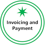 Seven sided star over Invoicing and Payment