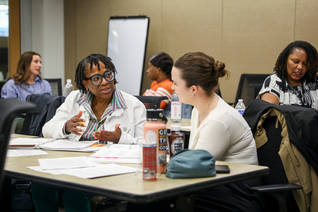 U.S. Army Corps of Engineers employees from multiple districts and an employee from Arlington National Cemetery participate in discussions during the Department of the Army’s Equal Employment Opportunity Counselors Certification Course, May 21, 2025, in Omaha, Nebraska.