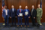 Naval Surface Warfare Center, Philadelphia Division (NSWCPD) technical personnel received Environmental Excellence and Program Management Awards during the Fiscal Year (FY) 2024 Naval Sea Systems Command (NAVSEA) Excellence Awards Ceremony, held at NAVSEA Headquarters on the Washington Navy Yard in D.C. on April 30, 2025.