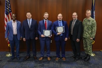 Naval Surface Warfare Center, Philadelphia Division (NSWCPD) technical personnel received Environmental Excellence and Program Management Awards during the Fiscal Year (FY) 2024 Naval Sea Systems Command (NAVSEA) Excellence Awards Ceremony, held at NAVSEA Headquarters on the Washington Navy Yard in D.C. on April 30, 2025.