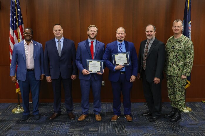Naval Surface Warfare Center, Philadelphia Division (NSWCPD) technical personnel received Environmental Excellence and Program Management Awards during the Fiscal Year (FY) 2024 Naval Sea Systems Command (NAVSEA) Excellence Awards Ceremony, held at NAVSEA Headquarters on the Washington Navy Yard in D.C. on April 30, 2025.