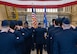 Airmen from the 5th Mission Support Group (5MSG) salute the colors during a change of command ceremony at Minot Air Force Base, North Dakota, June 2, 2025. As part of the ceremony, Airmen from the 5MSG rendered a salute to the outgoing and incoming commander. (U.S. Air Force photo by Airman 1st Class Wesley Davies)