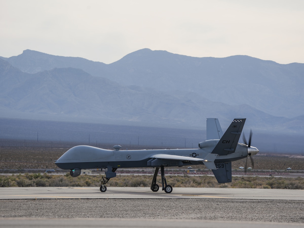 A U.S. Air Force MQ-9 Reaper remotely piloted aircraft