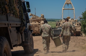1st Armored Division conduct maintenance during Balkan Sentinel in Bulgaria