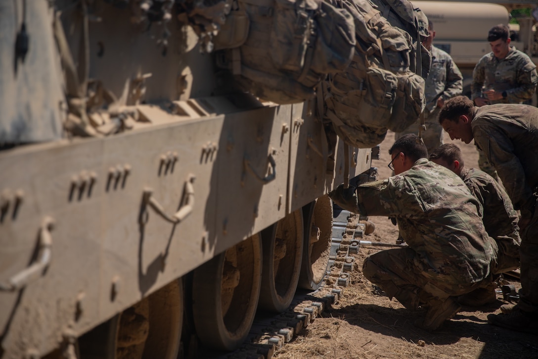 1st Armored Division conduct maintenance during Balkan Sentinel in Bulgaria