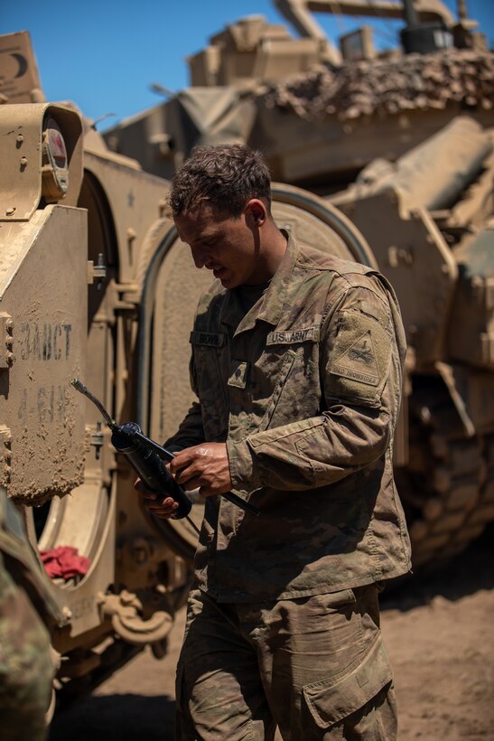 1st Armored Division conduct maintenance during Balkan Sentinel in Bulgaria