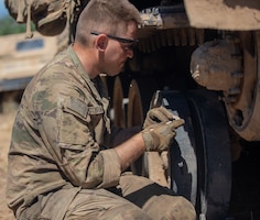 1st Armored Division conduct maintenance during Balkan Sentinel in Bulgaria