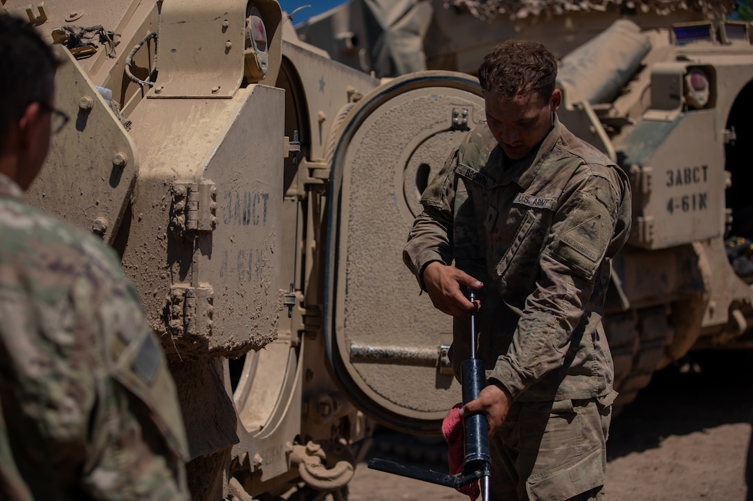 1st Armored Division conduct maintenance during Balkan Sentinel in Bulgaria