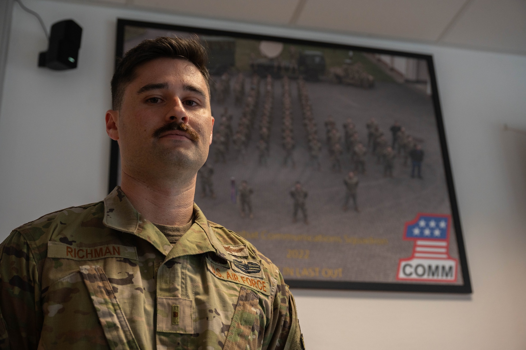 Warrant officer poses for photo.