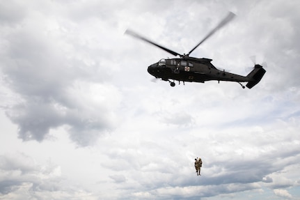 National Guard Soldiers assigned to Regional Command-East of the NATO-led Kosovo Force mission, also known as KFOR, host a multinational non-commissioned officer academy, referred to as the Jungleer Academy, at Camp Bondsteel, Kosovo, May 8, 2025.