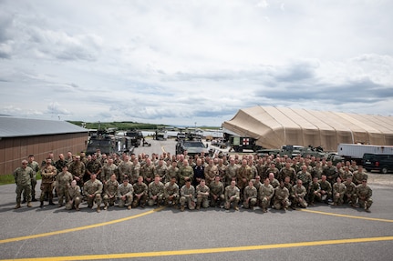 National Guard Soldiers assigned to Regional Command-East of the NATO-led Kosovo Force mission, also known as KFOR, host a multinational non-commissioned officer academy, referred to as the Jungleer Academy, at Camp Bondsteel, Kosovo, May 8, 2025.