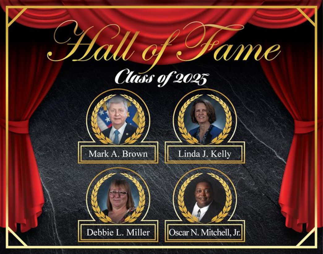 Four leaders credited with monumental contributions to warfighter support were officially inducted into the Defense Logistics Agency Land and Maritime Hall of Fame May 28 at the Defense Supply Center Columbus. The Class of 2025 honorees are Mark Brown, Linda Kelly, Debbie Miller and Oscar Mitchell.
