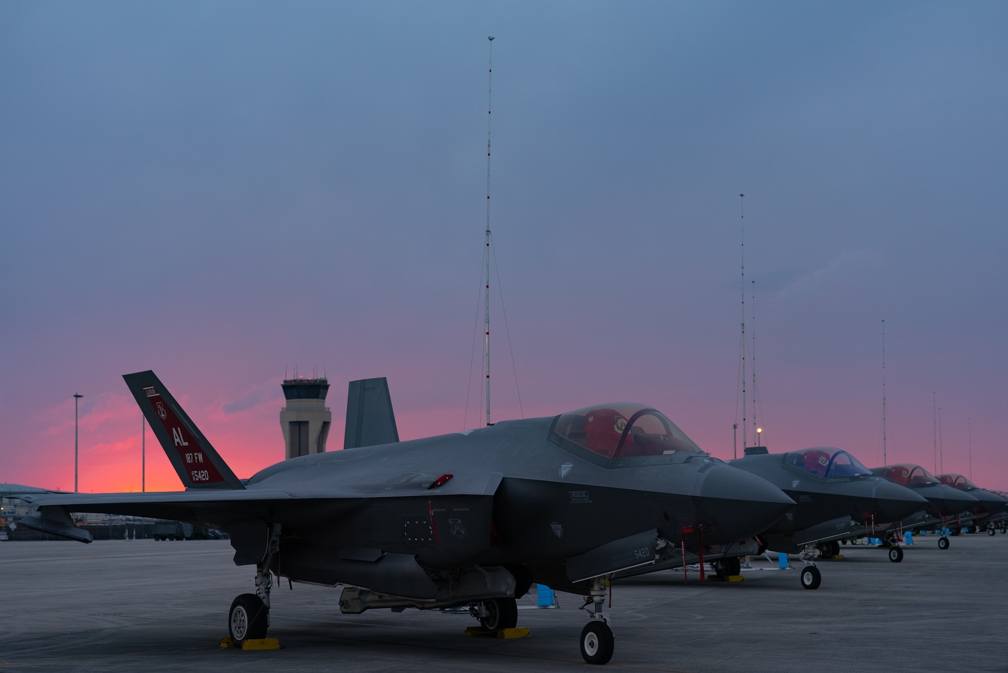 Checkered Flag is a biannual joint force aerial exercise featuring over 60 fourth and fifth-generation fighter jets in large-force combat simulations to enhance joint domain combat airpower. (U.S. Air National Guard photo by Airman 1st Class Andre Bordlee)