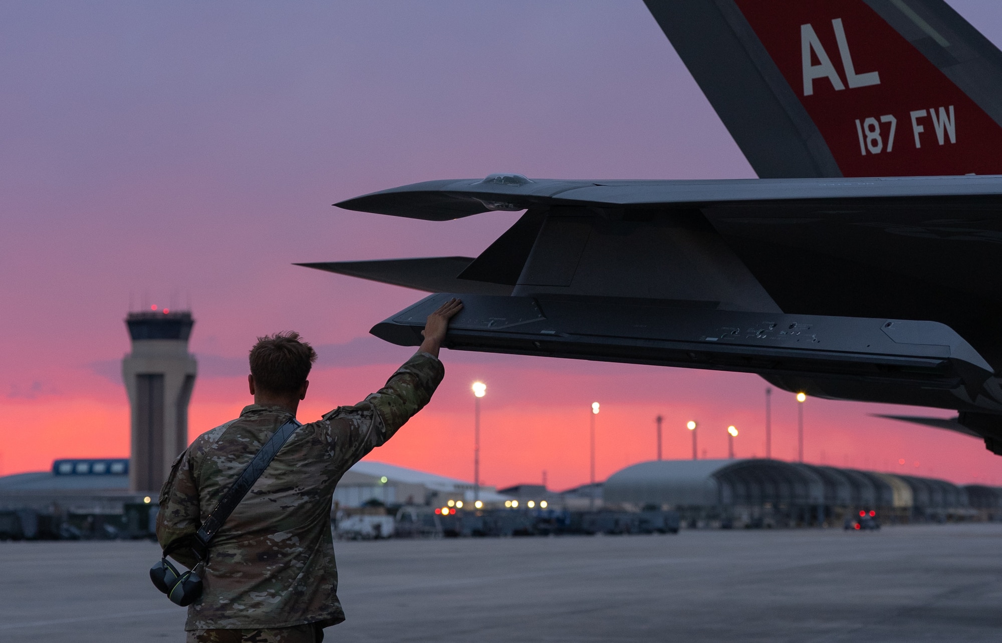 Checkered Flag is a biannual joint force aerial exercise featuring over 60 fourth and fifth-generation fighter jets in large-force combat simulations to enhance joint domain combat airpower. (U.S. Air National Guard photo by Airman 1st Class Andre Bordlee)