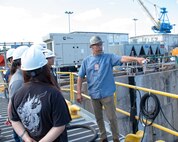 Picture of people in shipyard